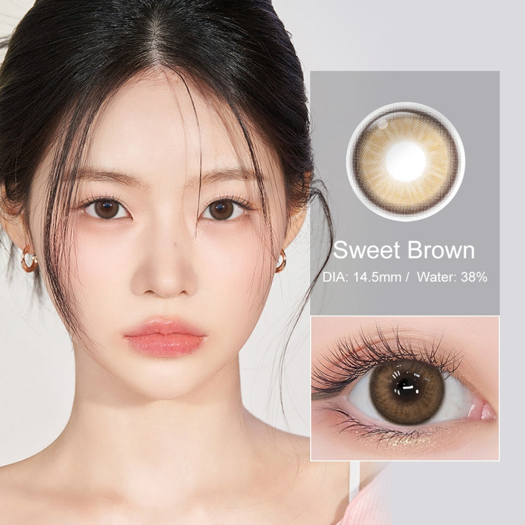 Magister soflens minus [0.00~-6.00] brown softlens no ring natural  big eyes