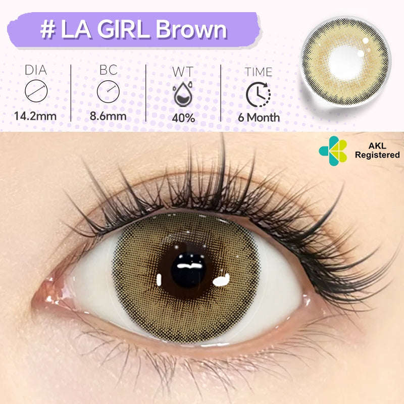 Mysticeyes 14.5mm Brown Contact Lenses (40% Water Content) - 6 Month Use