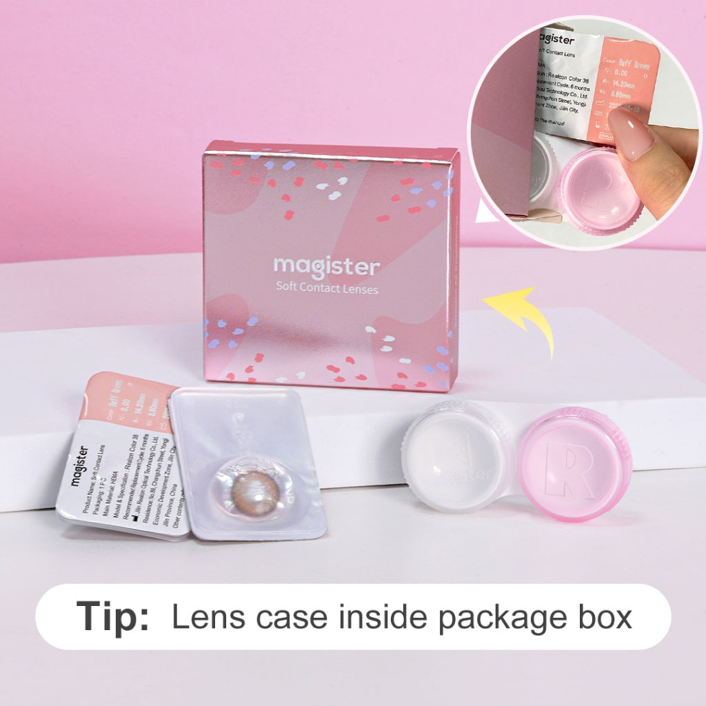 [0.00~-8.00] Magister Softlens Minus 14.5mm Diamond Seri Soflen Minus Soflens Grey Softlens Brown