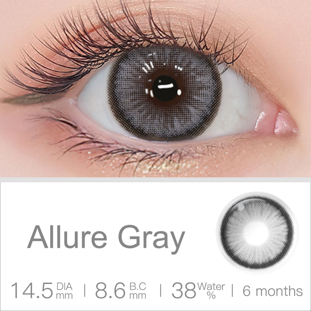 [1.25~-8.00] Magister Softlens Minus 14.5mm Diamon Seri Big Eyes Candy Brown allure gray Gaya yang menawan dan modis