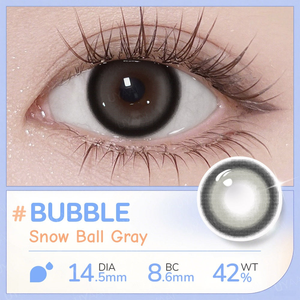 UYAAI softlens 14.5MM Minus 0.00 s/d -6.00 Mata Korea seri Snow Ball Sepasang LENSA KONTAK  6Bulan