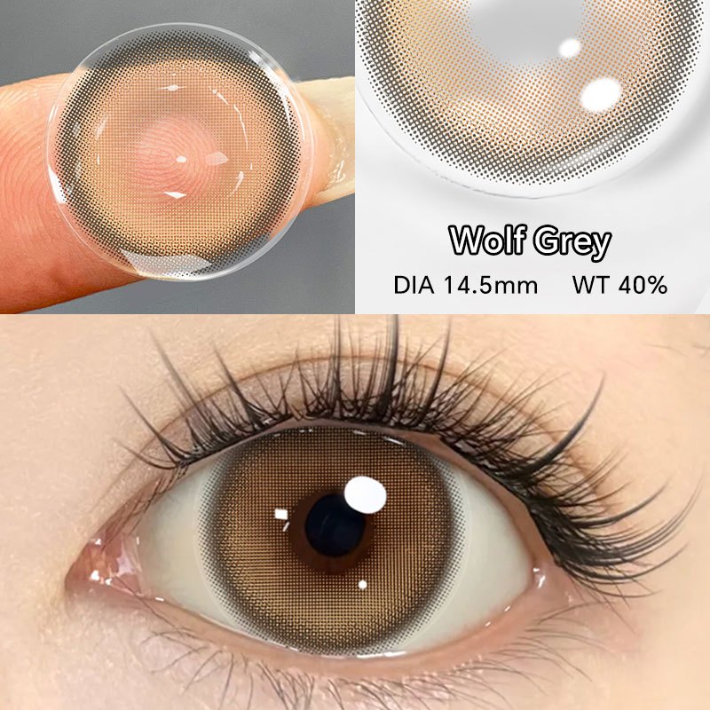 Softlens Minus (0.00s/d - 6.00) Mysticeyes Softlens Dawn Brown/Dawn grey Softlens14.5mm freelenscase