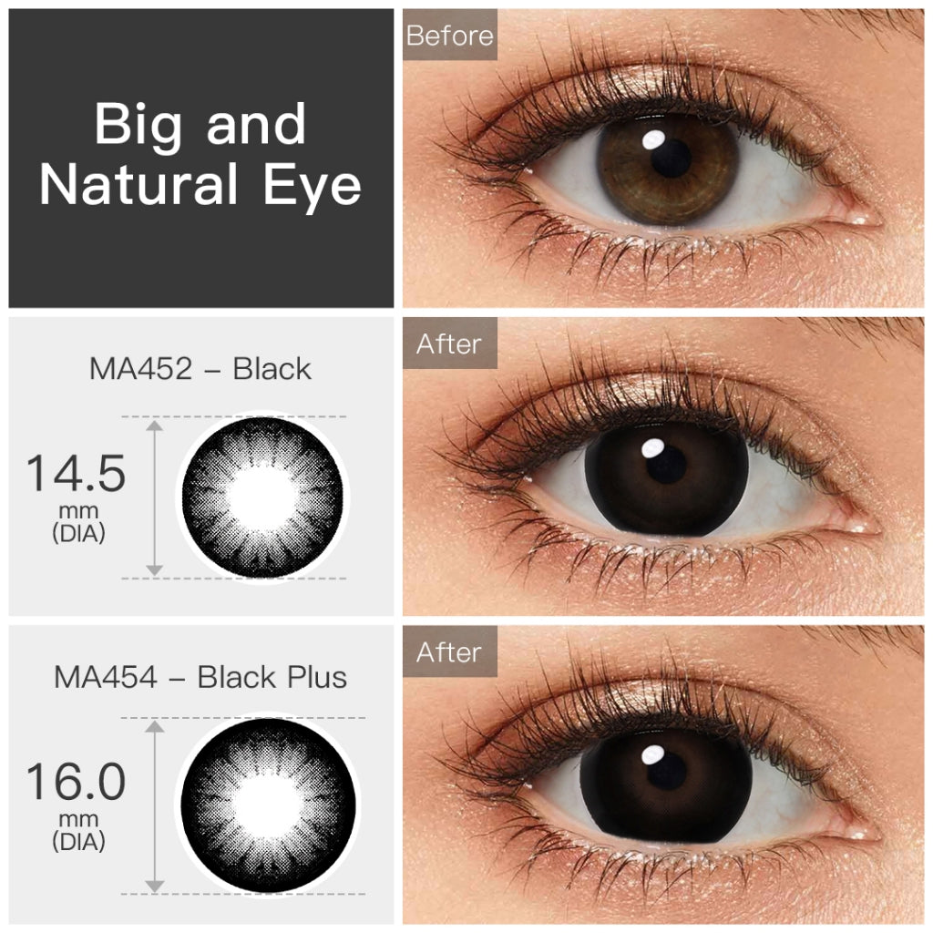 Magister Softlens 16mm Big Eyes Soflen Hitam Coklat Soflens Normal Doll Eyes 1Pair 6Months
