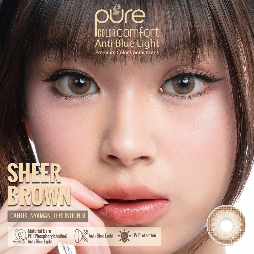 PURE COLOR COMFORT ANTI BLUE LIGHT SOFTLENS PREMIUM - by IRISLAB - diameter 14.5mm - Water Cntent 55% - Anti Blue light - Anti UV - SOFTLENS - SOFLENS