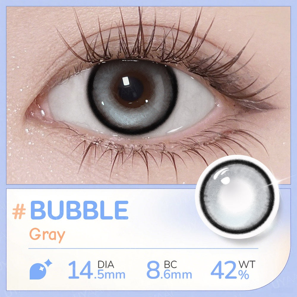 UYAAI softlens 14.5MM Minus 0.00 s/d -6.00 Mata Korea seri BUBBLE Sepasang LENSA KONTAK 6Bulan