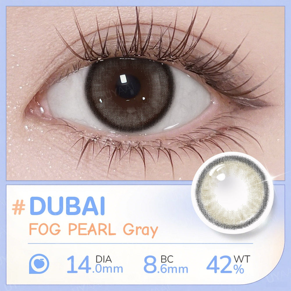 UYAAI softlens 14MM Minus 0.00 s/d -6.00 Mata Korea seri FOG PEARL Sepasang LENSA KONTAK  6Bulan