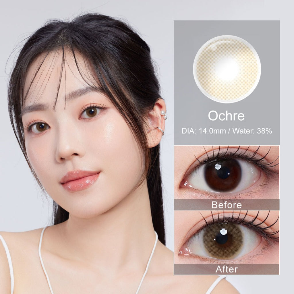 [0.00~-8.00] Magister Softlens Minus 14.5mm Diamond Seri Soflen Minus Soflens Grey Softlens Brown