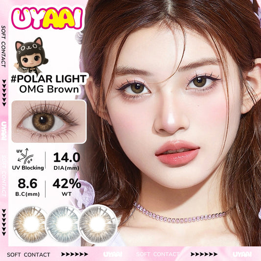 UYAAI softlens 14.5MM Minus 0.00 s/d -6.00 Mata Korea seri OMG Sepasang LENSA KONTAK  6Bulan