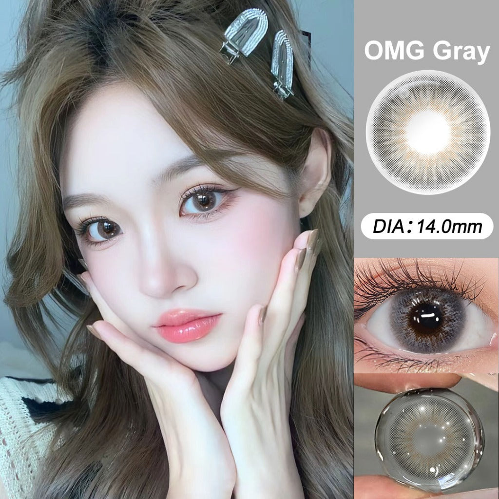 Magister softlens Normal 16mm big eyes soflens hitam soflens Brown DIA14.5 Softlen Black Lens Kontak Doll Eyes with Case