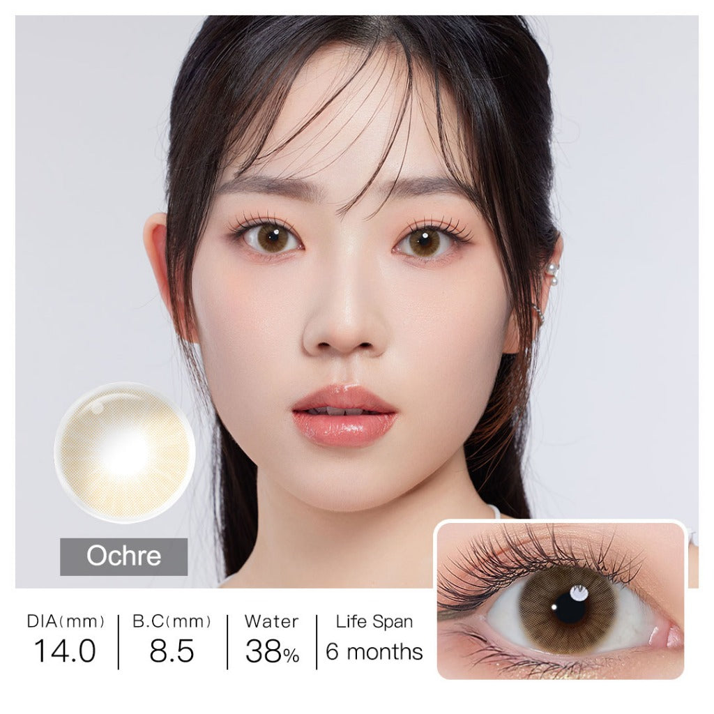 [0.00~-8.00] Magister Softlens Minus 14.5mm Diamond Seri Soflen Minus Soflens Grey Softlens Brown