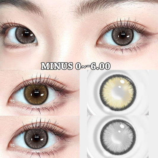 Softlens Minus (0.00s/d - 6.00) Mysticeyes Softlens Dawn Brown/Dawn grey Softlens14.5mm freelenscase
