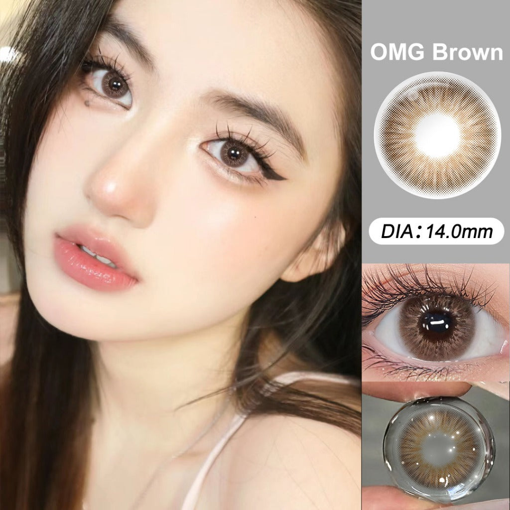 Magister softlens Normal 16mm big eyes soflens hitam soflens Brown DIA14.5 Softlen Black Lens Kontak Doll Eyes with Case