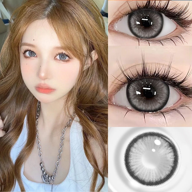 Softlens Minus (0.00s/d - 6.00) Mysticeyes Softlens Dawn Brown/Dawn grey Softlens14.5mm freelenscase