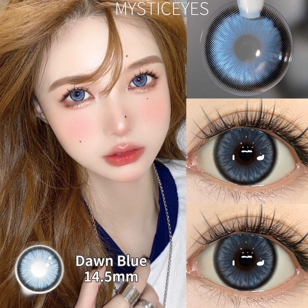 Mysticeyes Softlens  Blue Lens Cosplay Lenses Green Softlens Normal 14.0-14.5MM