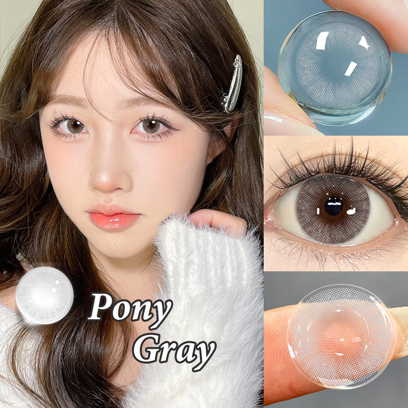 Mysticeyes Big Eyes 14.5mm Contact Lenses - Grey, Brown, Black (1 Pair)