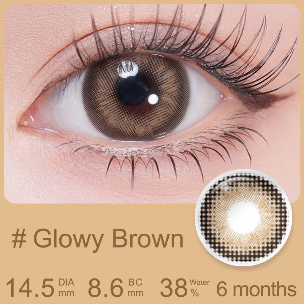 [0.00~-6.00] Magister Softlens Minus Diamond Soflen Minus Soflens 14.5mm Allure Gray Candy brown