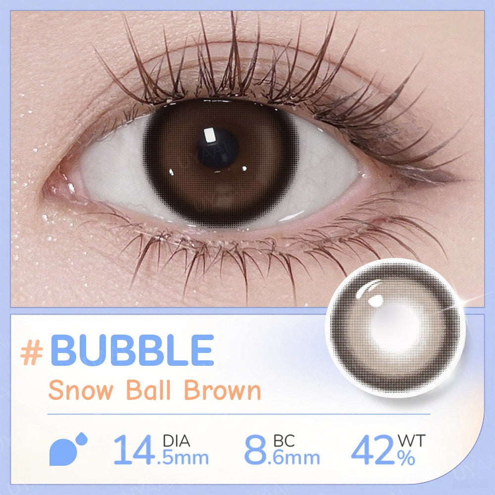 UYAAI softlens 14.5MM Minus 0.00 s/d -6.00 Mata Korea seri Snow Ball Sepasang LENSA KONTAK  6Bulan