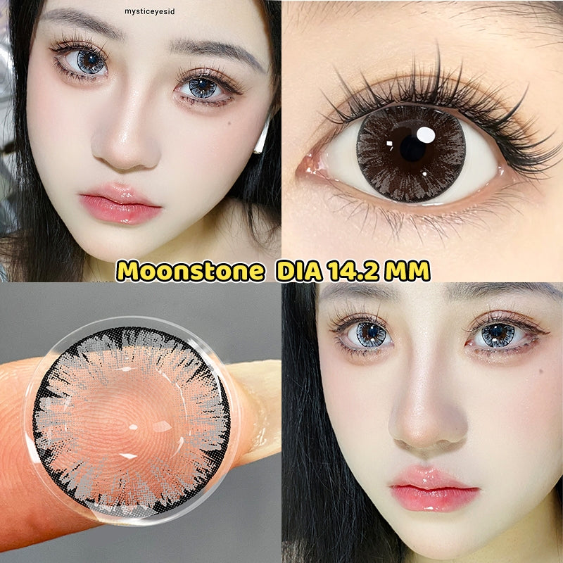 Softlens Minus (0.00s/d - 6.00) Mysticeyes Softlens Dawn Brown/Dawn grey Softlens14.5mm freelenscase