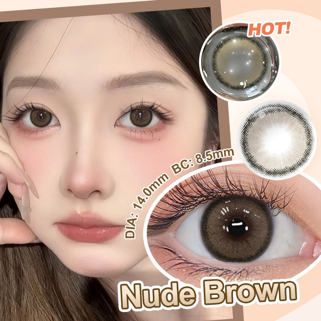Magister soflens minus [0.00~-6.00] brown softlens no ring natural  big eyes