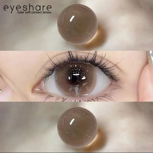 Eyeshare Softlens Minus Aurora Brown 14.2mm 1Pasang Brown Lensa Kontak Soflen
