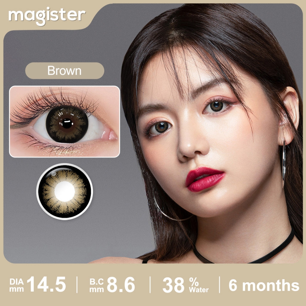 Magister Softlens 16mm Big Eyes Soflen Hitam Coklat Soflens Normal Doll Eyes 1Pair 6Months