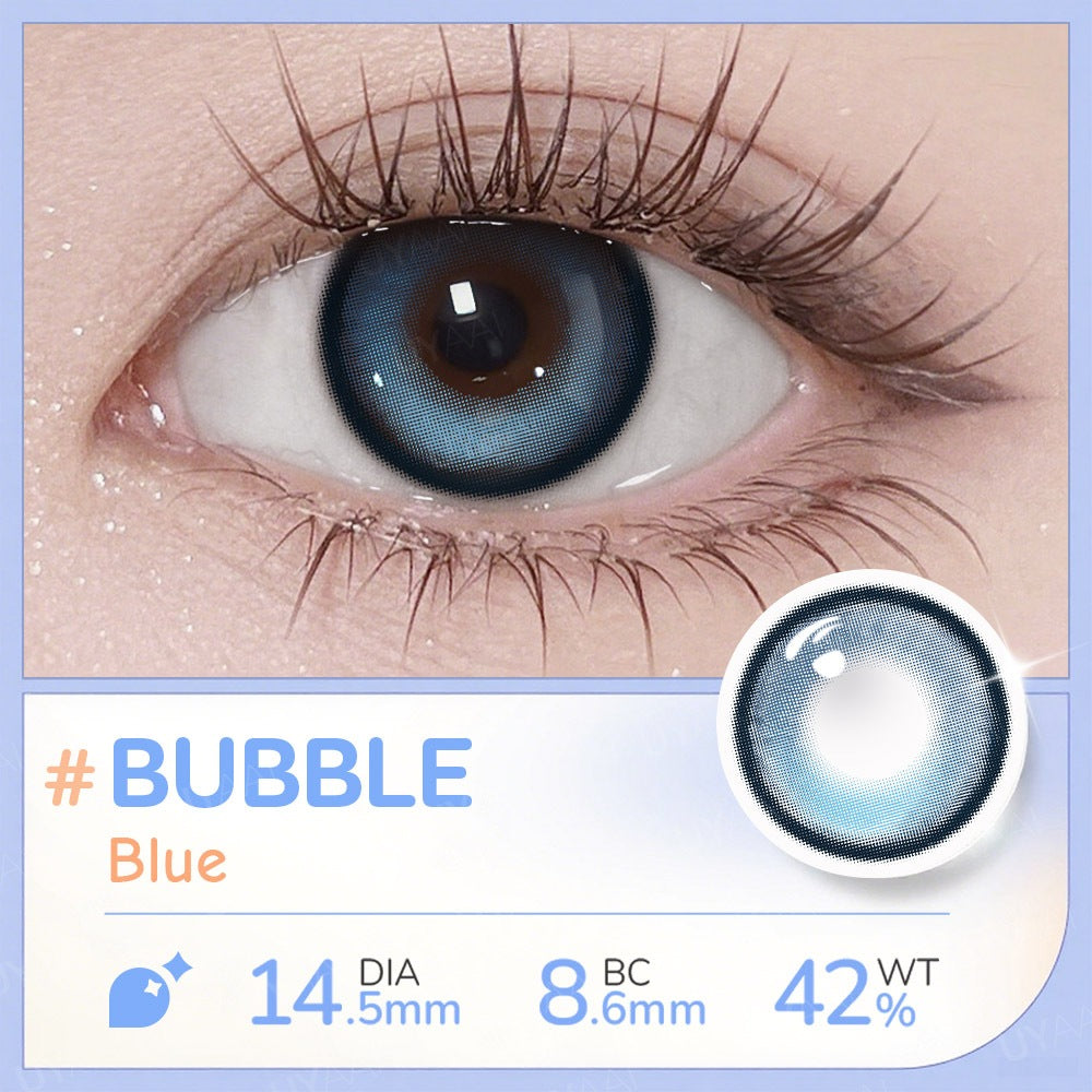 UYAAI softlens 14.5MM Minus 0.00 s/d -6.00 Mata Korea seri BUBBLE Sepasang LENSA KONTAK 6Bulan