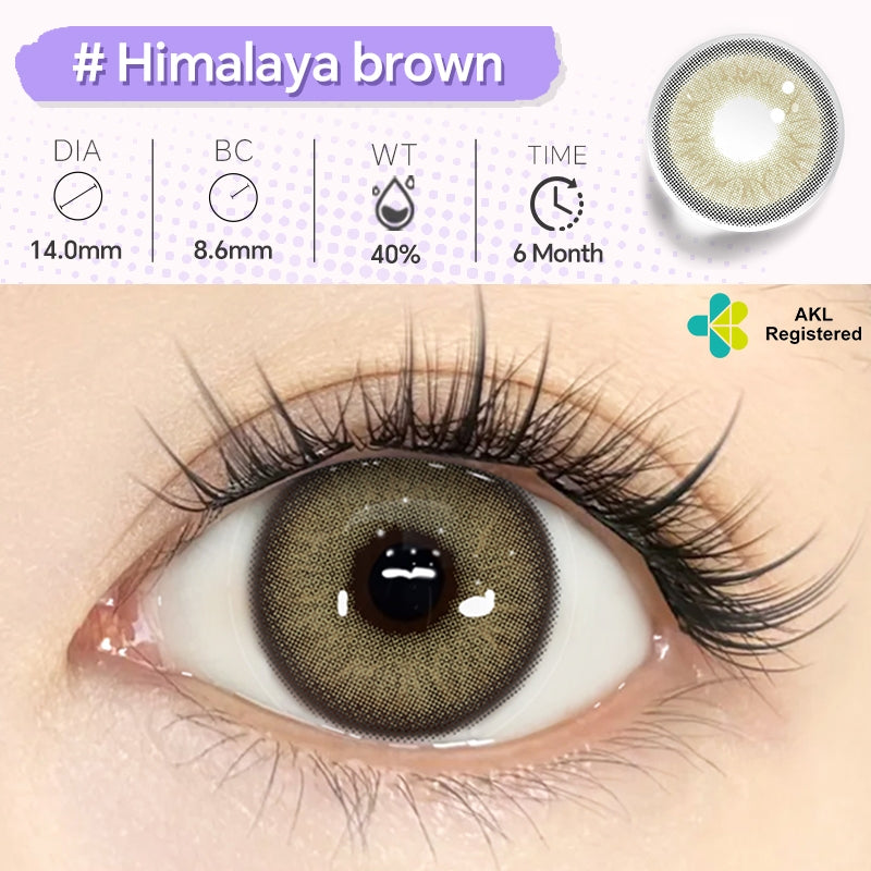 Mysticeyes 14.5mm Brown Contact Lenses (40% Water Content) - 6 Month Use