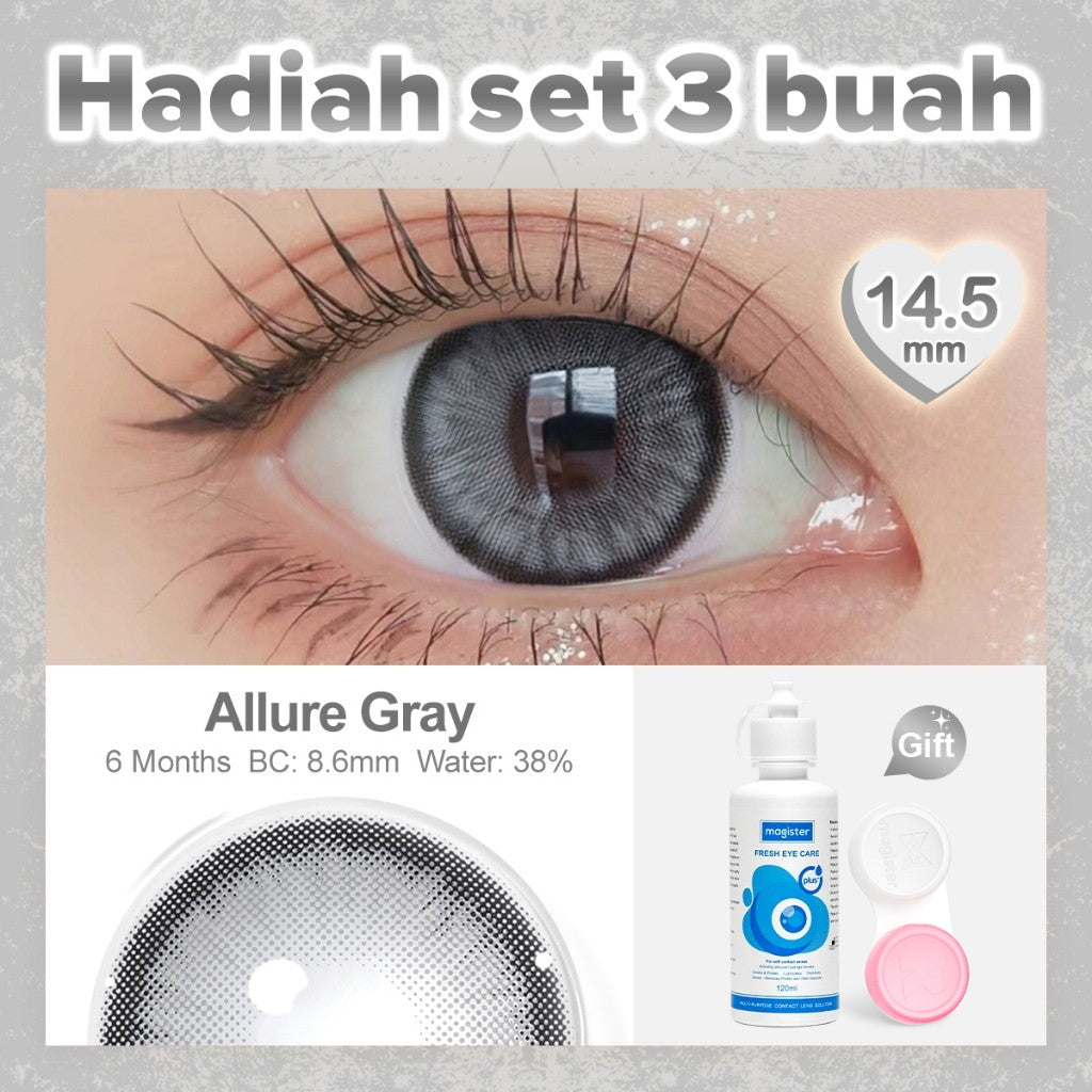 Set isi 3 Magister softlens minus Sepasang softlens+120ml cairan 14.50mm big eyes