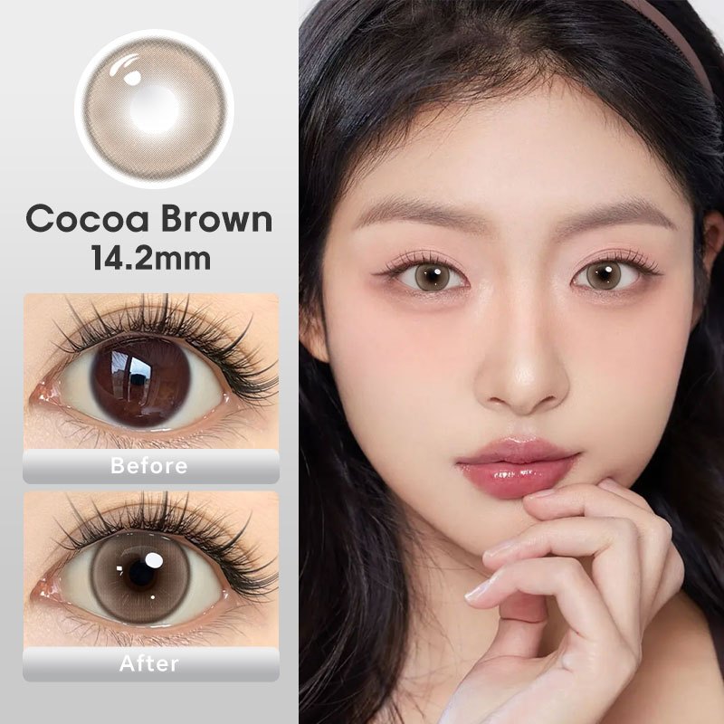 Mysticeyes Big Eyes 14.5mm Contact Lenses - Grey, Brown, Black (1 Pair)