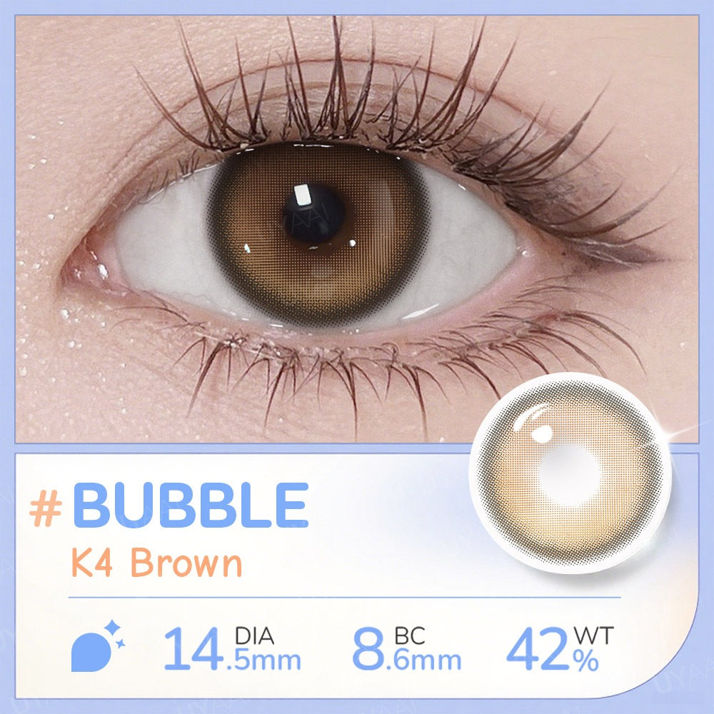 UYAAI softlens 14.5MM Minus 0.00 s/d -6.00 Mata Korea seri Snow Ball Sepasang LENSA KONTAK  6Bulan