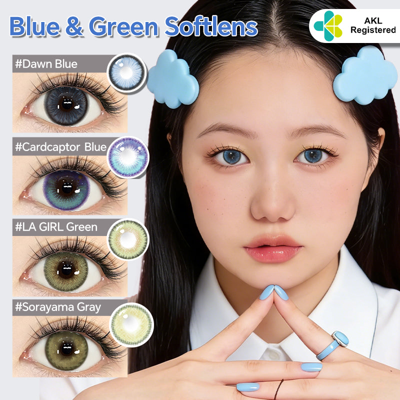 Mysticeyes Softlens  Blue Lens Cosplay Lenses Green Softlens Normal 14.0-14.5MM