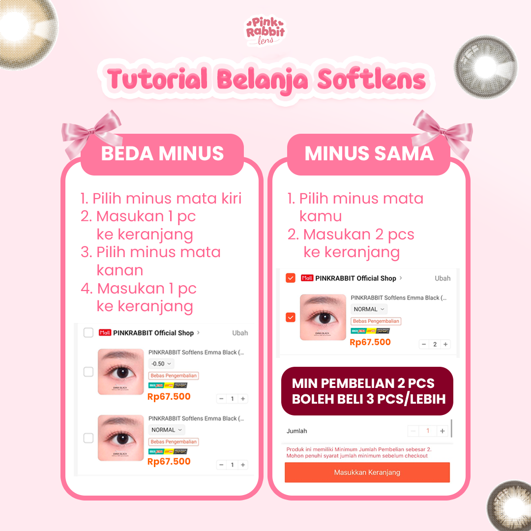 PINK RABBIT Super Comfy Chiara Grey Colored Contact Lenses - Power Range: Plano to -10.00 (Single Lens / 1 PCS)