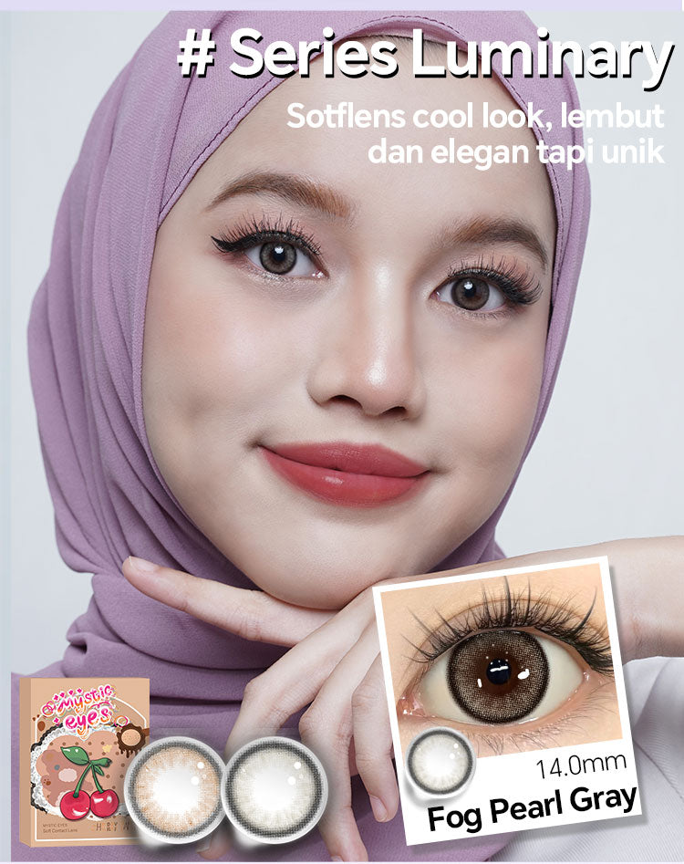 Mysticeyes Softlens Twilight Series Moonstone 14.2MM Black Big Eyes