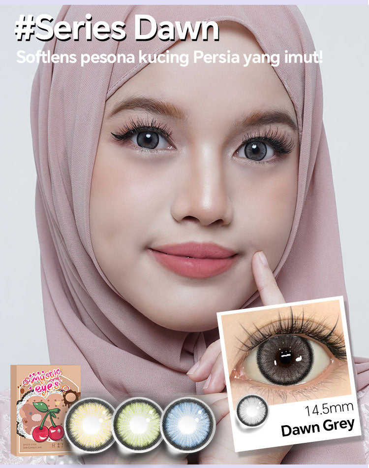 Mysticeyes Softlens Twilight Series Moonstone 14.2MM Black Big Eyes
