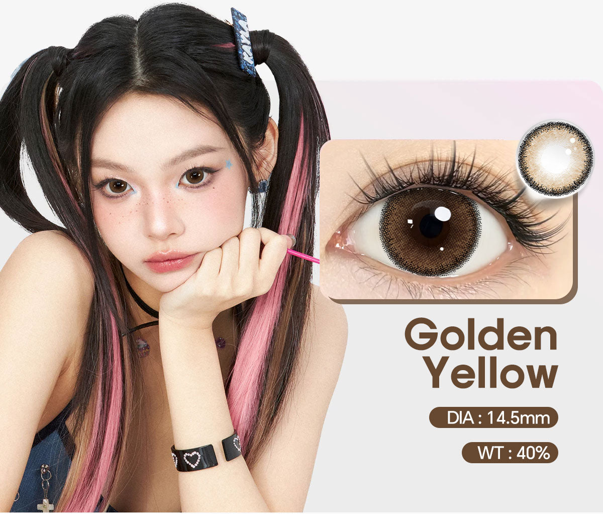 Mysticeyes 14.5mm Brown Contact Lenses (40% Water Content) - 6 Month Use
