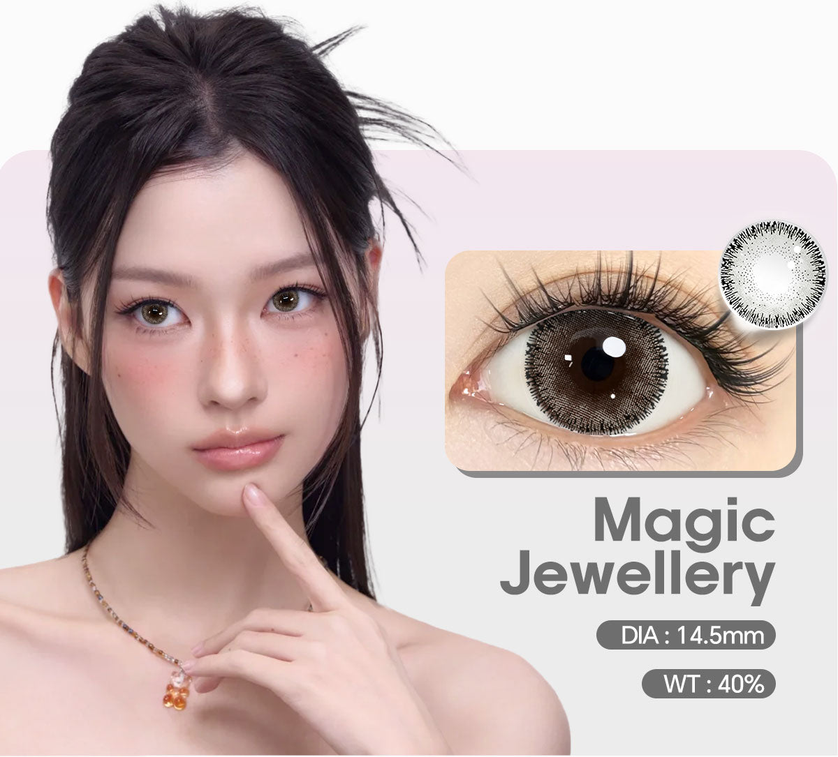 Mysticeyes 14.5mm Brown Contact Lenses (40% Water Content) - 6 Month Use