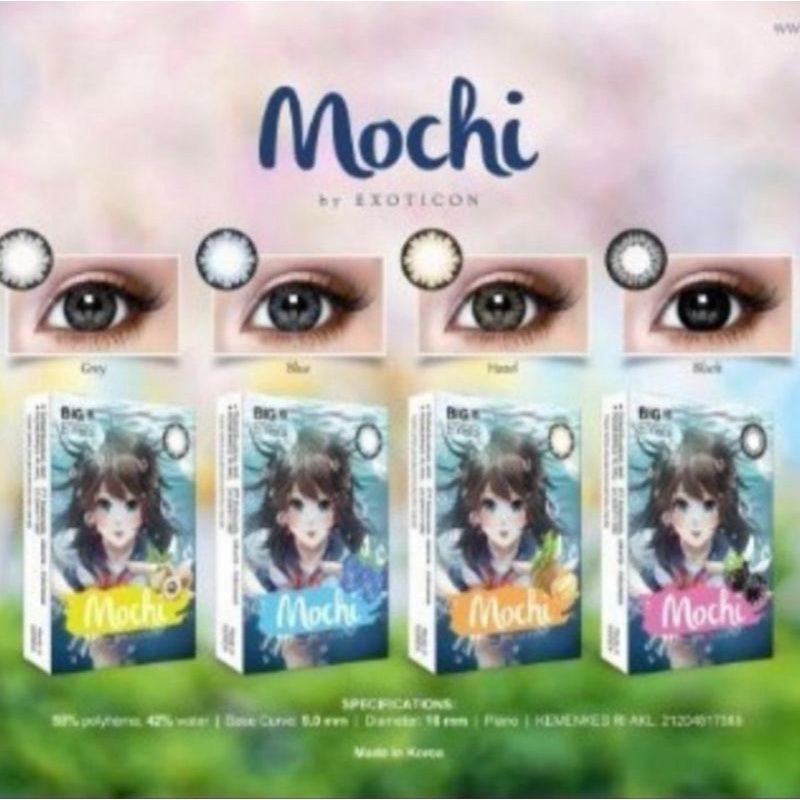 X2 Mochi Colored Contact Lenses - Power Range from Plano to -3.00