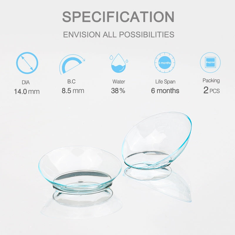 Softlens Bening minus (-1.00 s/d -10.00) Perlindungan UV Magister Softlens 14 mm Softlens Minus Bening Clear 1pasang