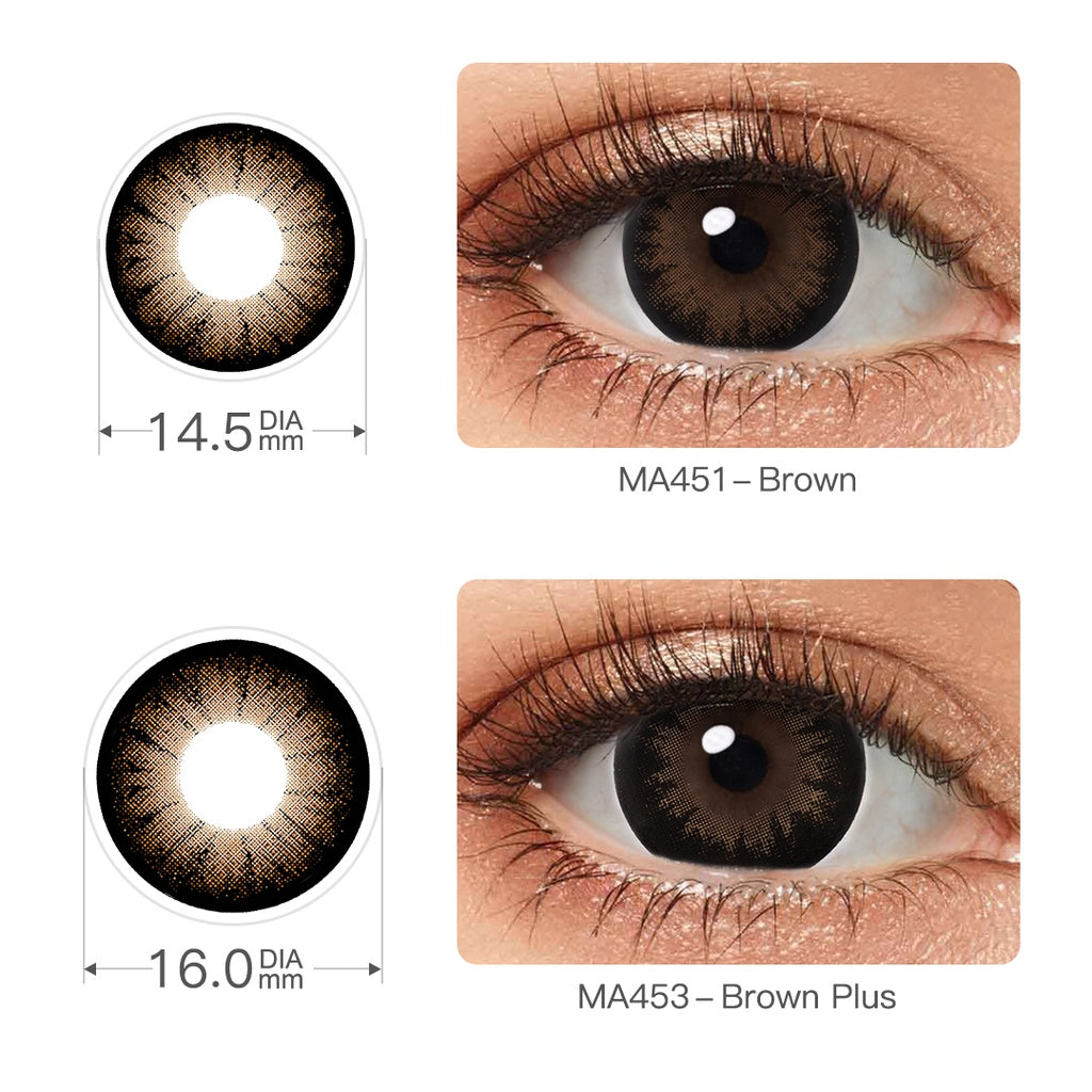 Magister softlens Normal 16mm big eyes soflens hitam soflens Brown DIA14.5 Softlen Black Lens Kontak Doll Eyes with Case