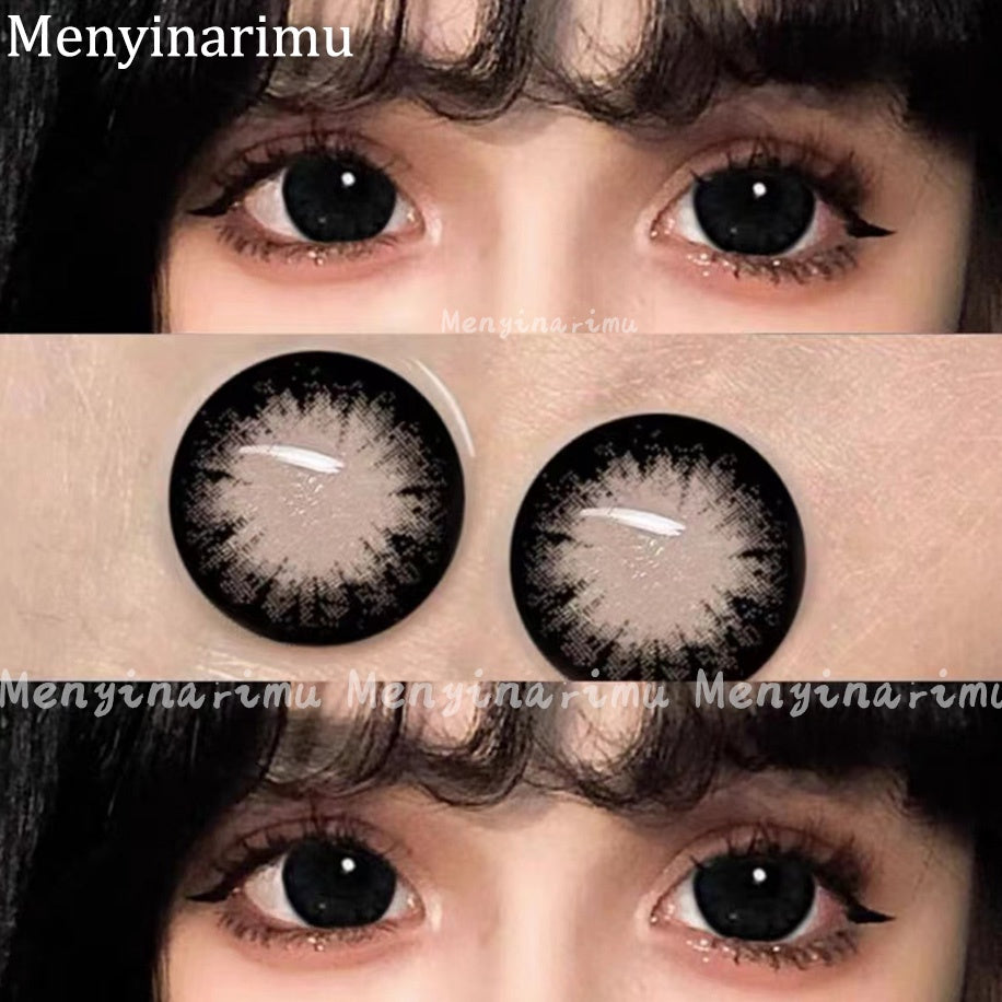 Eyeshare Black Softlens 14.5mm Big Eyes Natural Korea New Softlens Lensa Warna Soflen