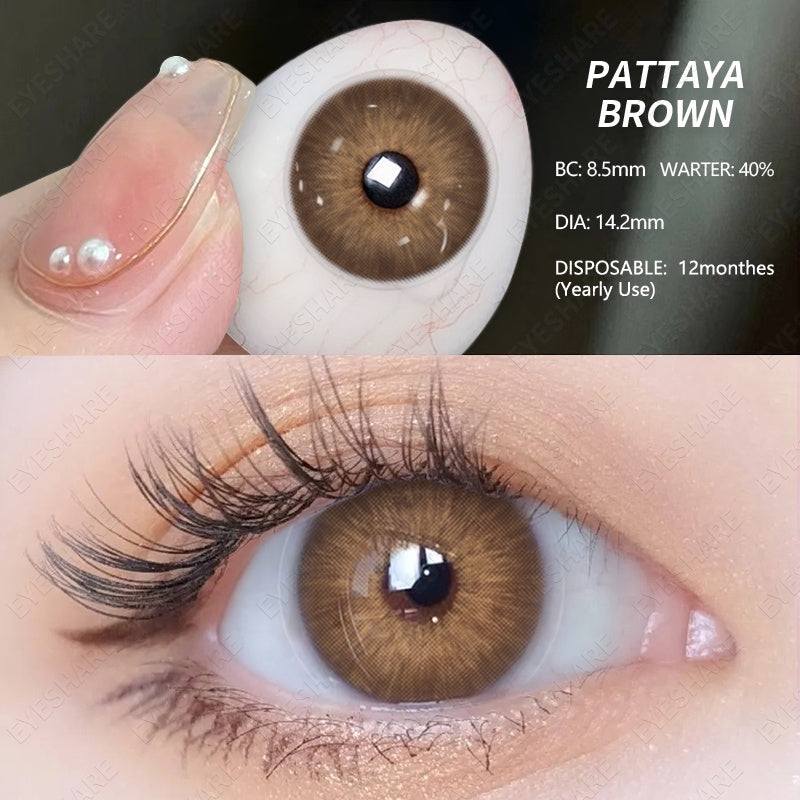 Eyeshare Pattaya Brown Softlens 2pcs 14.2mm Softlen