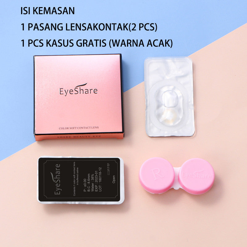 PATTAYA Black Natural Korean Contact Lenses - 14.5mm Diameter, 12 Months Use, Power Range: 0.00 to -8.00