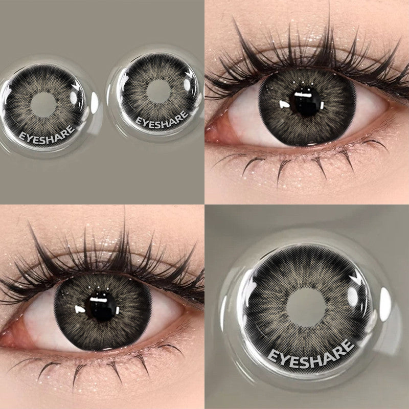 PATTAYA Black Natural Korean Contact Lenses - 14.5mm Diameter, 12 Months Use, Power Range: 0.00 to -8.00