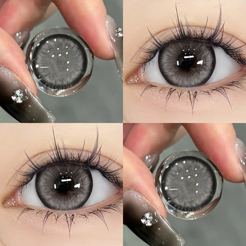 PATTAYA Black Natural Korean Contact Lenses - 14.5mm Diameter, 12 Months Use, Power Range: 0.00 to -8.00
