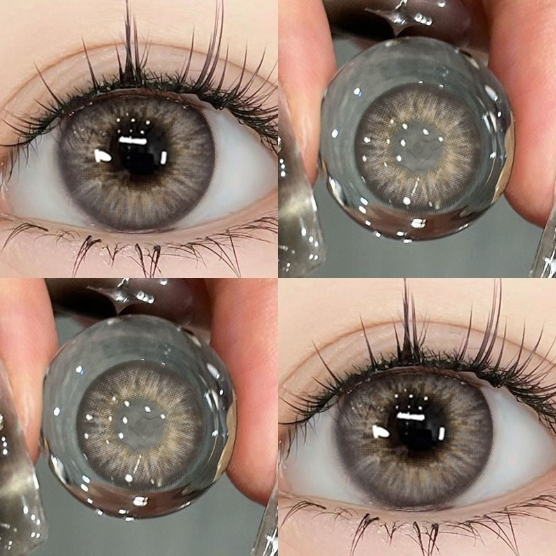 PATTAYA Black Natural Korean Contact Lenses - 14.5mm Diameter, 12 Months Use, Power Range: 0.00 to -8.00