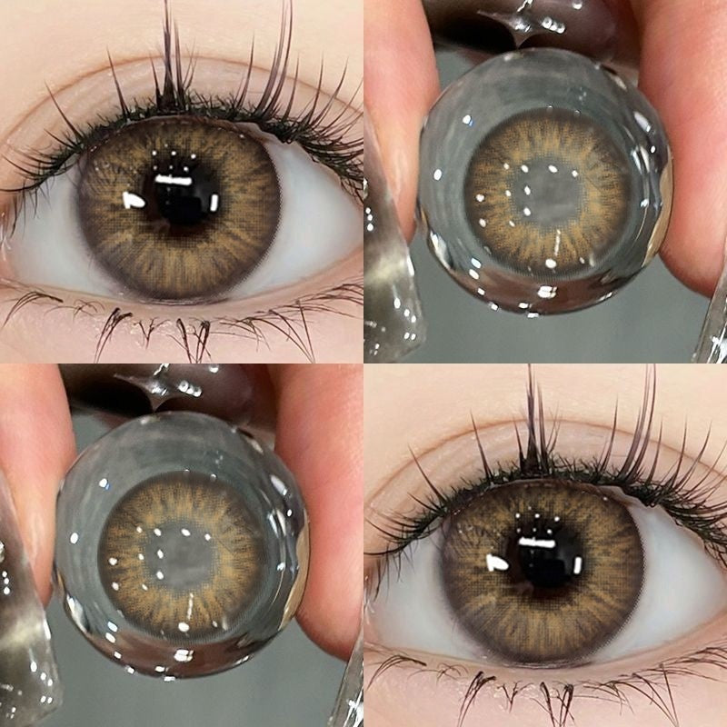 PATTAYA Black Natural Korean Contact Lenses - 14.5mm Diameter, 12 Months Use, Power Range: 0.00 to -8.00