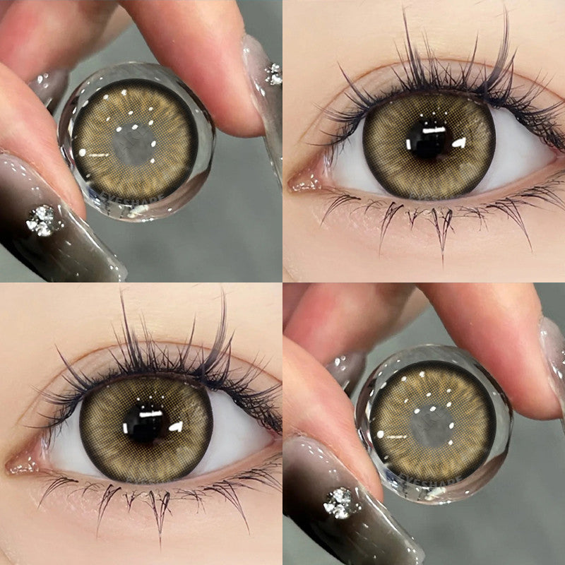 PATTAYA Black Natural Korean Contact Lenses - 14.5mm Diameter, 12 Months Use, Power Range: 0.00 to -8.00