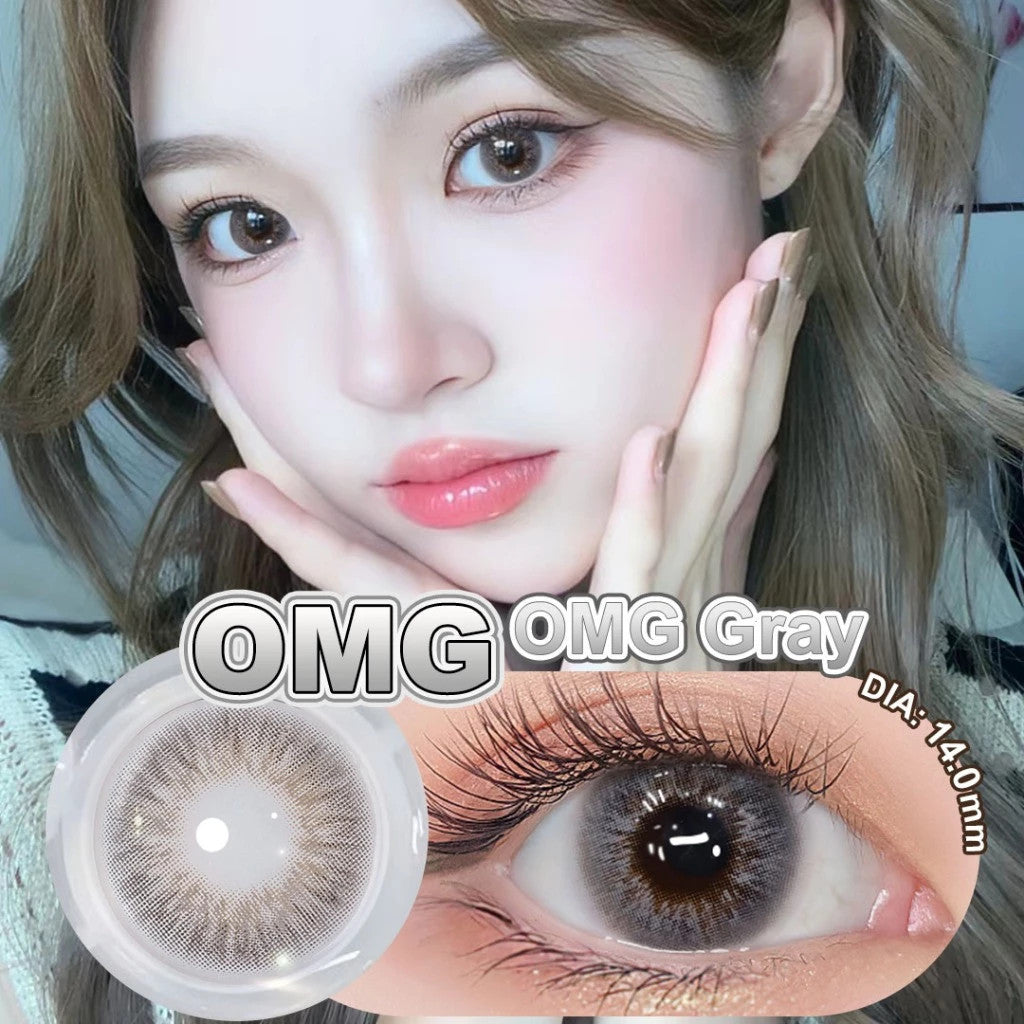 Eyeshare Softlens Minus(-1.00 ~ -8.00) Black 14.2mm 14.5mm Softlens Mata Softlens Warna Lensa Kontak Soflen Gray