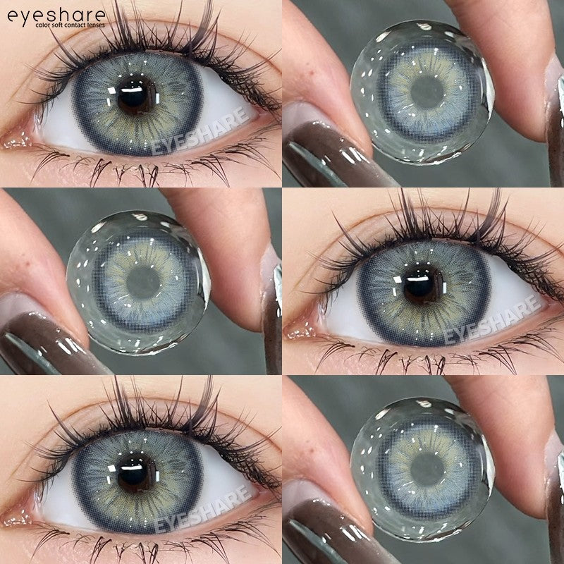 HOLLAND Series Brown Colored Contact Lenses - 14.5mm Diameter, Includes Free Lens Case