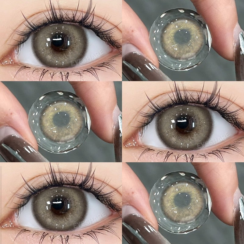 HOLLAND Series Brown Colored Contact Lenses - 14.5mm Diameter, Includes Free Lens Case